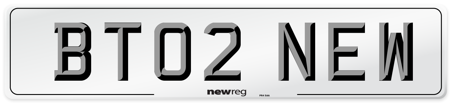 BT02 NEW Number Plate from New Reg